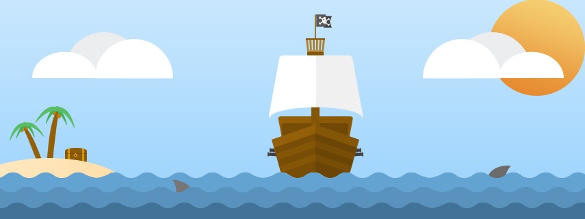 Illustration of a pirate ship