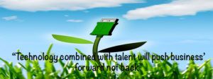 Technology combined with talent will push business foward not back banner