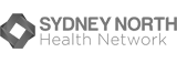 Black and white Sydney North Health Network Logo